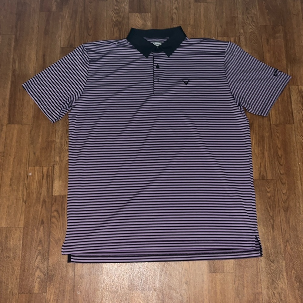 Callaway Mens Feeder Stripe Golf Polo Shirt
